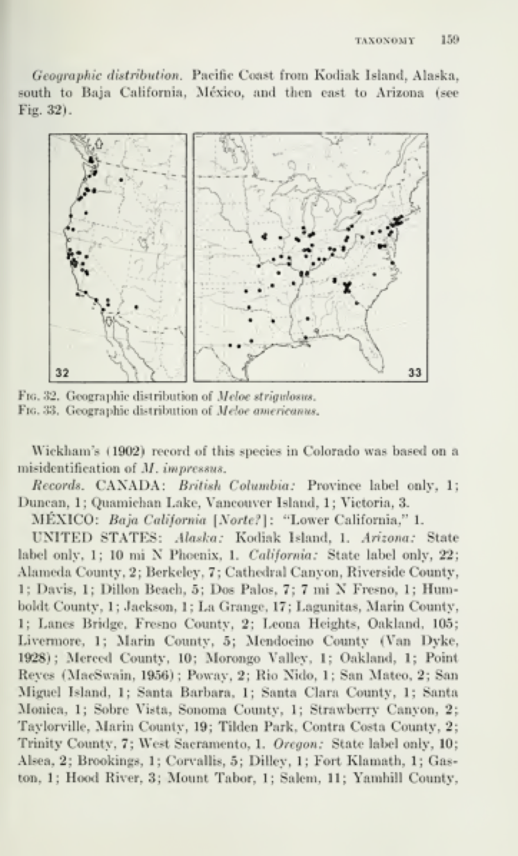 Geographic.distribution of M. strigulosus p. 159
